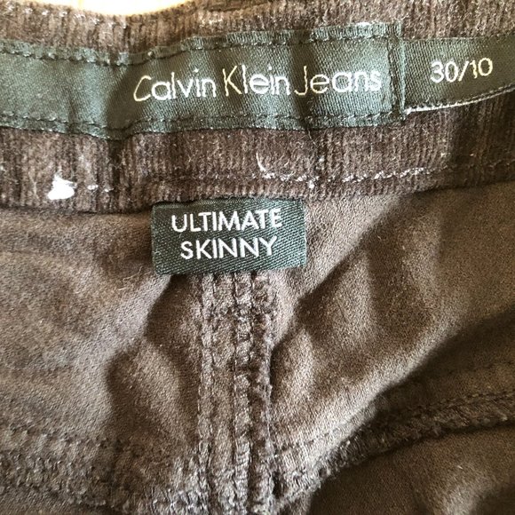 Women's Calvin Klein Jeans Brown Corduroy Pants - Picture 5 of 6